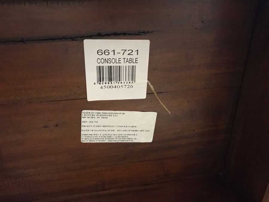 Impressive Century Furniture Marbella Collection Console Entry Table Wood With Wrought Iron 78W X 26D X 36H Retails $4,000+ [Photo 15]