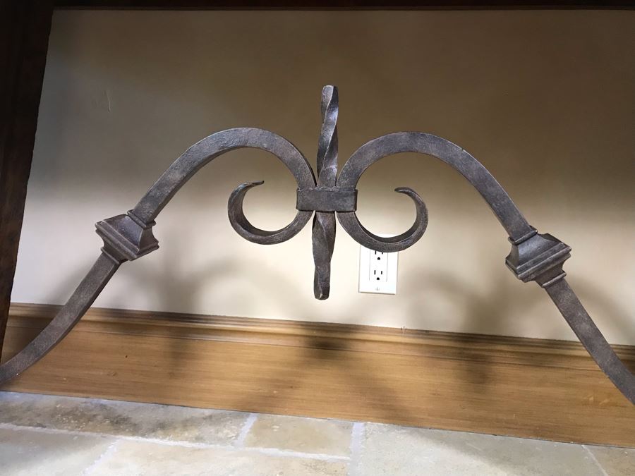 Impressive Century Furniture Marbella Collection Console Entry Table Wood With Wrought Iron 78W X 26D X 36H Retails $4,000+ [Photo 14]