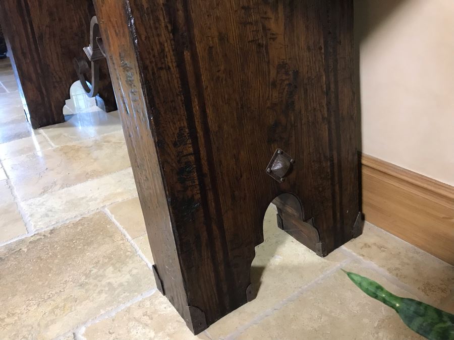 Impressive Century Furniture Marbella Collection Console Entry Table Wood With Wrought Iron 78W X 26D X 36H Retails $4,000+ [Photo 11]