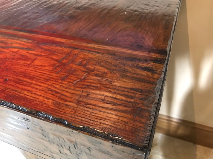 Impressive Century Furniture Marbella Collection Console Entry Table Wood With Wrought Iron 78W X 26D X 36H Retails $4,000+ [Photo 21]