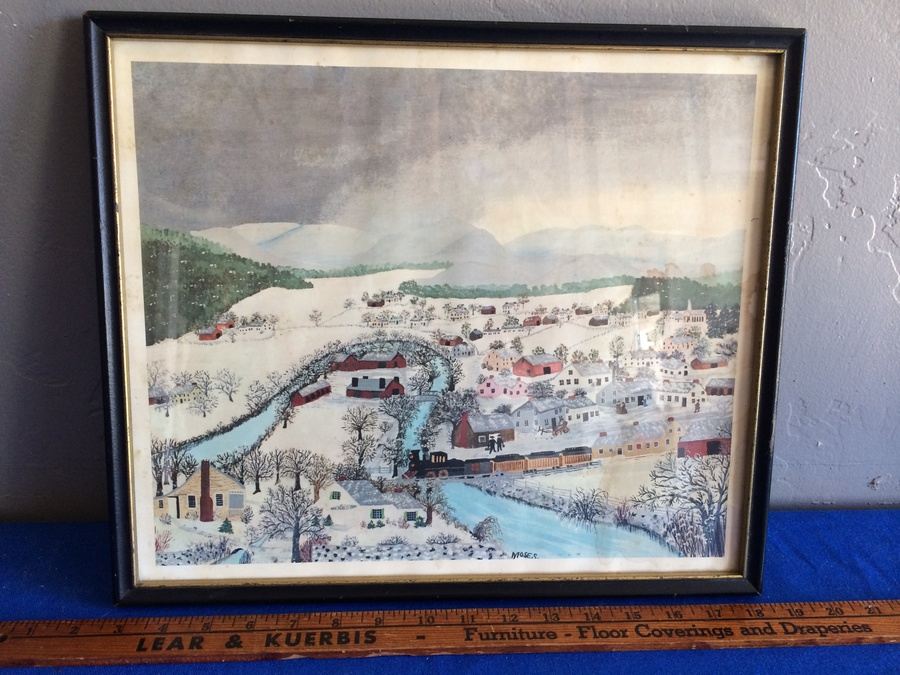 Grandma Moses 'Hoosick Falls in Winter' Framed Print - The Phillips Collection [Photo 1]
