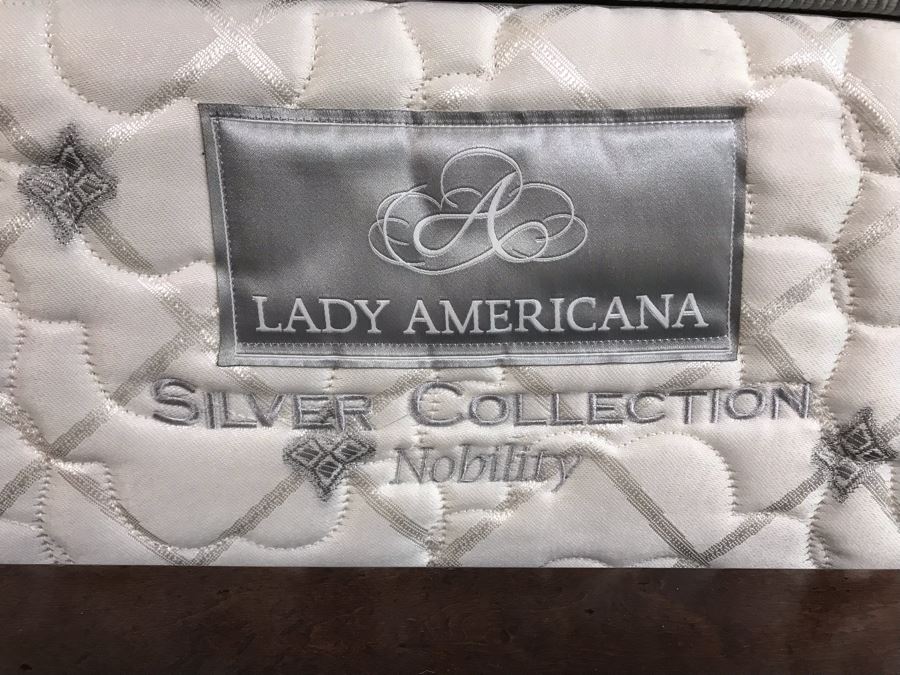 Stanley Furniture Costa Del Sol Barcelona Stateroom Mansion Bed With Lady Americana Silver Collection Nobility Cal King Mattress And High End Bedding Guest Bedroom Rarely Used 8'L X 77W X 78H (PICK UP FROM HOME) Retails Over $5,300 [Photo 14]