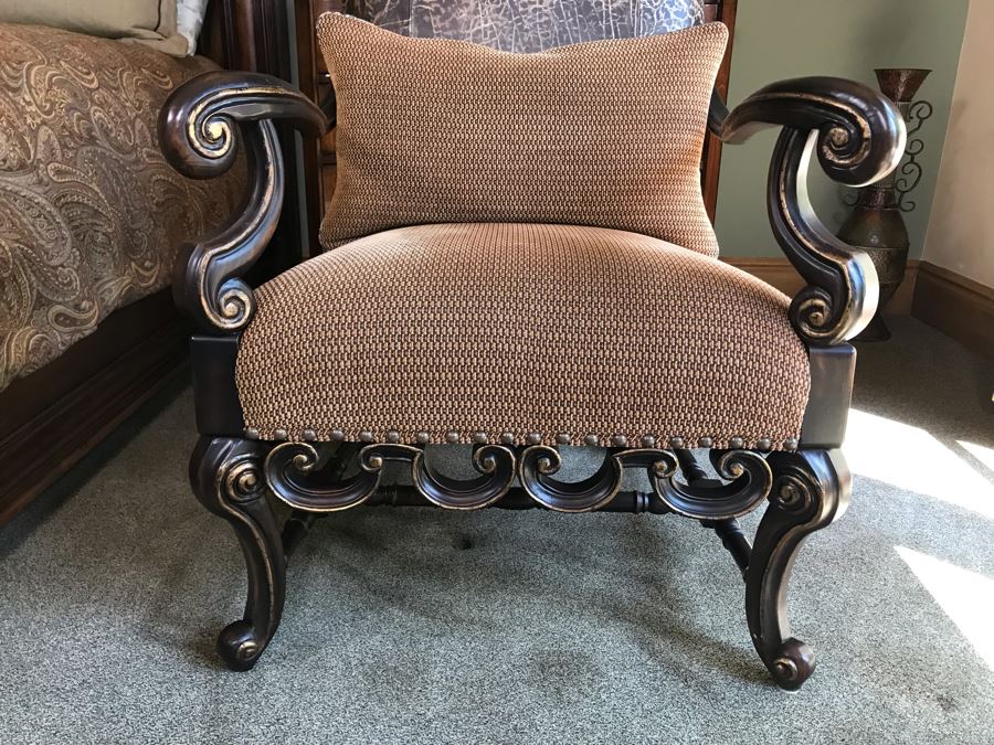 Rachlin Classics Armchair With Brass Nailheads 31W X 37D X 48H Retails $800 [Photo 14]