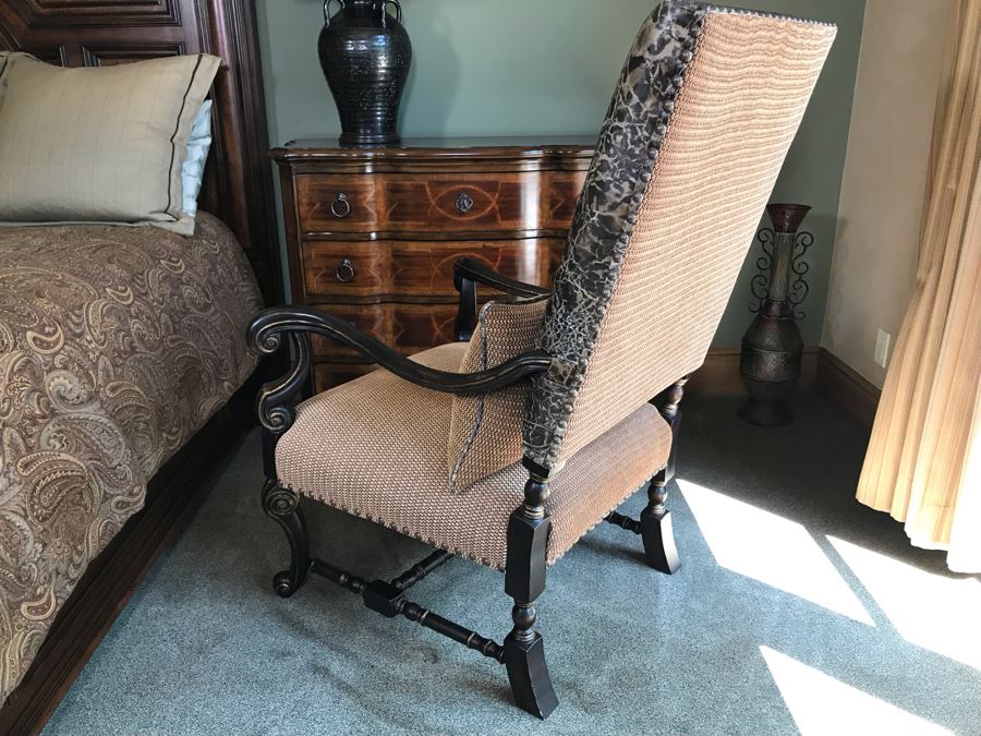 Rachlin Classics Armchair With Brass Nailheads 31W X 37D X 48H Retails $800 [Photo 12]