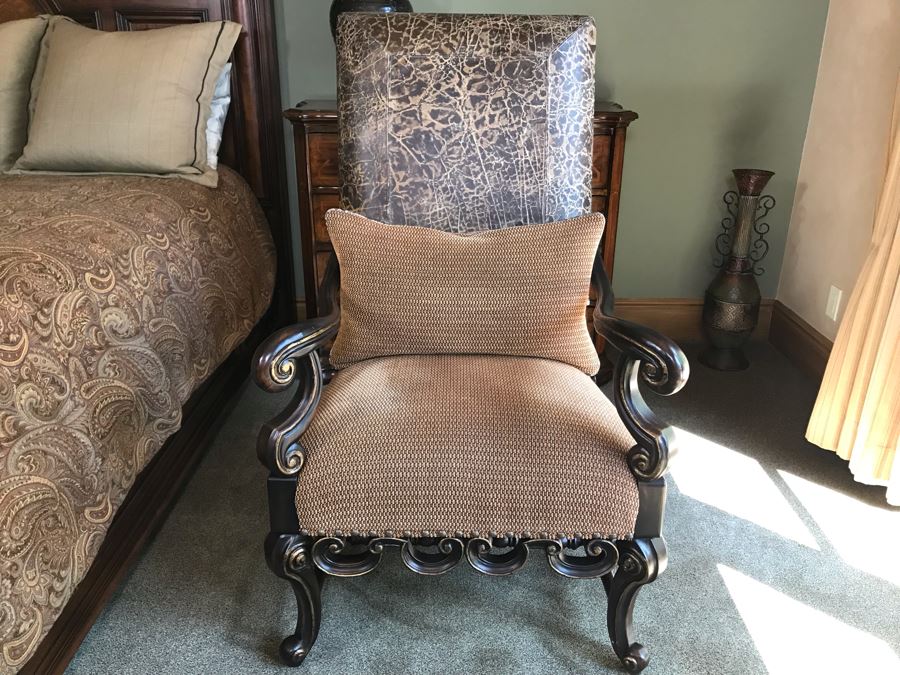 Rachlin Classics Armchair With Brass Nailheads 31W X 37D X 48H Retails $800 [Photo 13]
