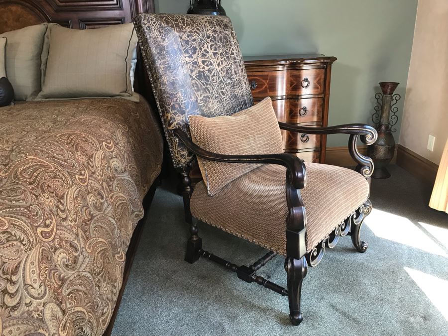 Rachlin Classics Armchair With Brass Nailheads 31W X 37D X 48H Retails $800 [Photo 3]