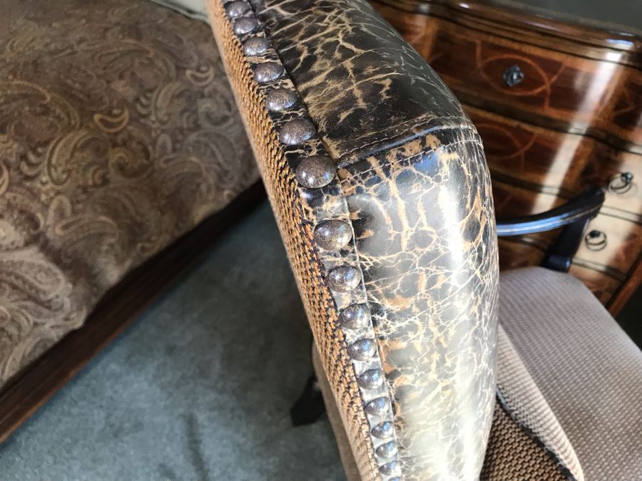 Rachlin Classics Armchair With Brass Nailheads 31W X 37D X 48H Retails $800 [Photo 10]