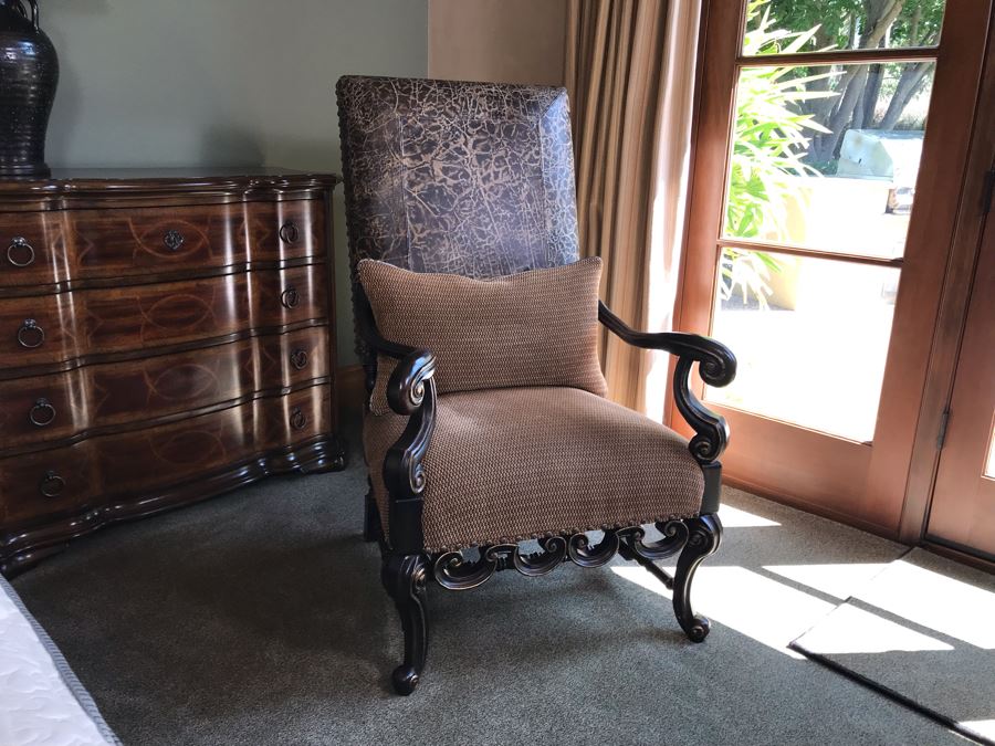 Rachlin Classics Armchair With Brass Nailheads 31W X 37D X 48H Retails $800 [Photo 5]
