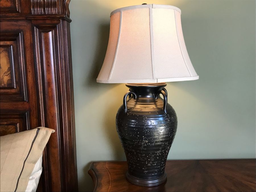 Pair Of Olivaris Pottery Lamps By The Natural Light 32H Retails $930 [Photo 2]
