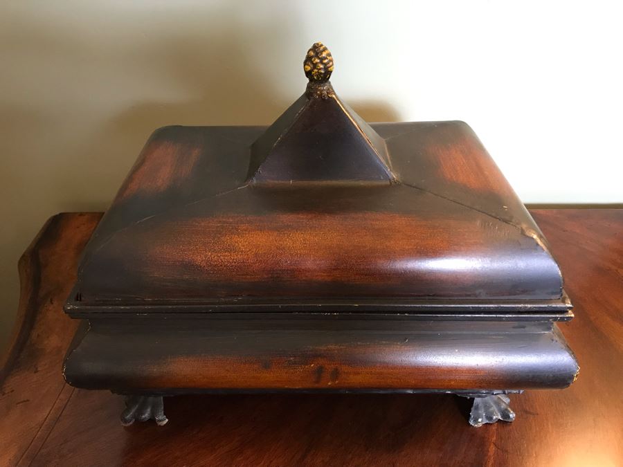 Metal Decorative Footed Box 13W X 9D X 11H [Photo 2]