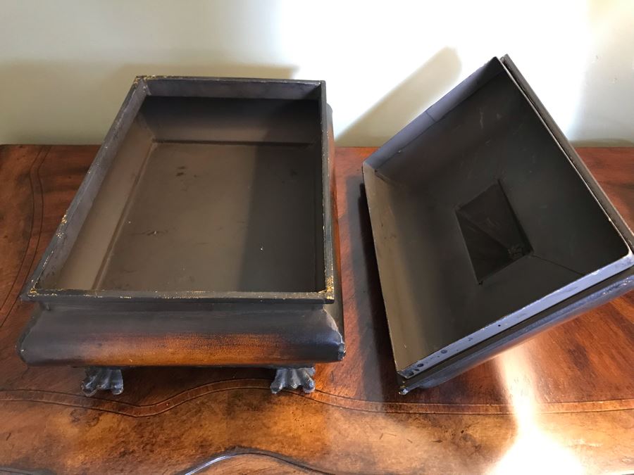 Metal Decorative Footed Box 13W X 9D X 11H [Photo 4]