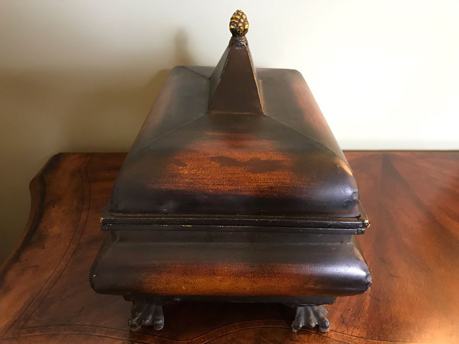 Metal Decorative Footed Box 13W X 9D X 11H [Photo 3]