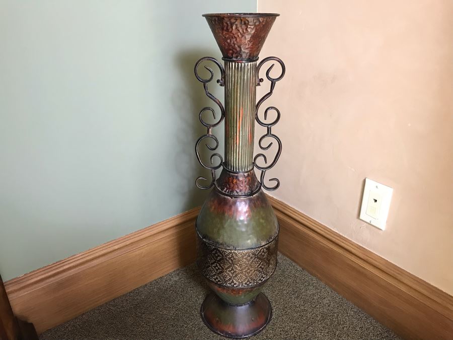 Tall Metal Decorative Vase 29H [Photo 2]