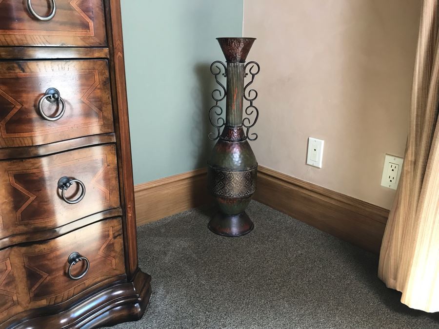 Tall Metal Decorative Vase 29H [Photo 3]