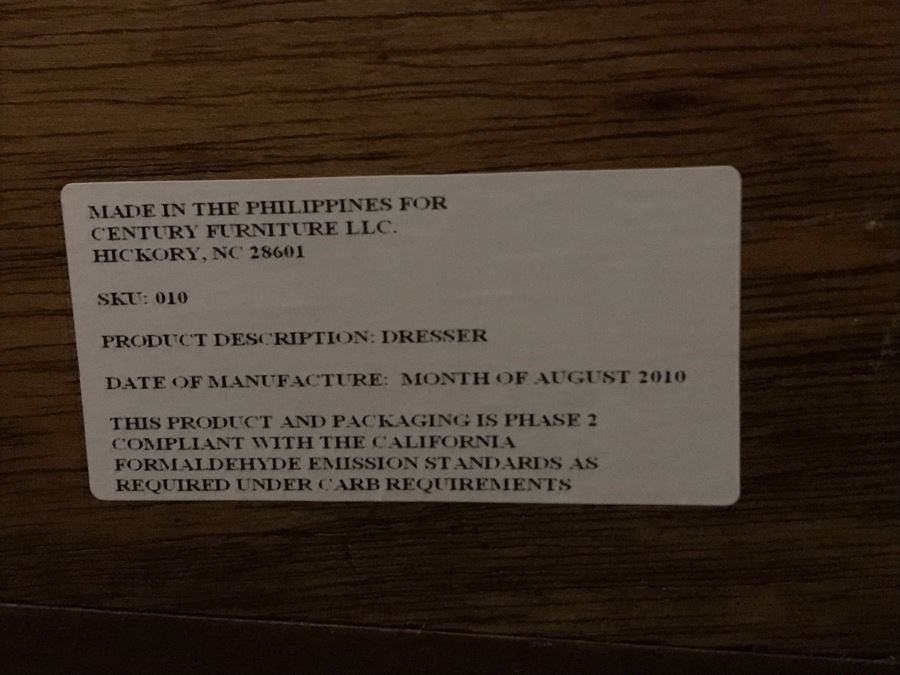 Impressive Century Furniture Marbella Collection Alameda 8-Drawer Chest Of Drawers Dresser Constructed Of Mahogany, Walnut And Maple Solids With Solid Brass Pulls 75W X 24D X 42.5H Retails $3,990 [Photo 15]