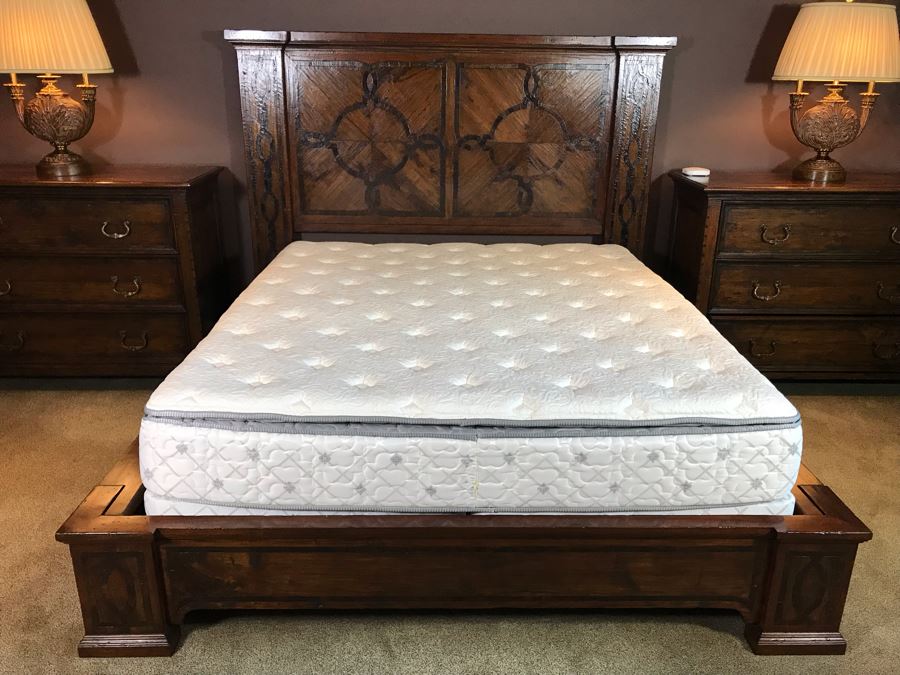 Century Furniture Marbella Collection Reyes Cal King Bed With Lady Americana Silver Collection Nobility Cal King Mattress (Guest Bed Rarely Used) 92L X 84W X 68H Retails $6,290 [Photo 1]