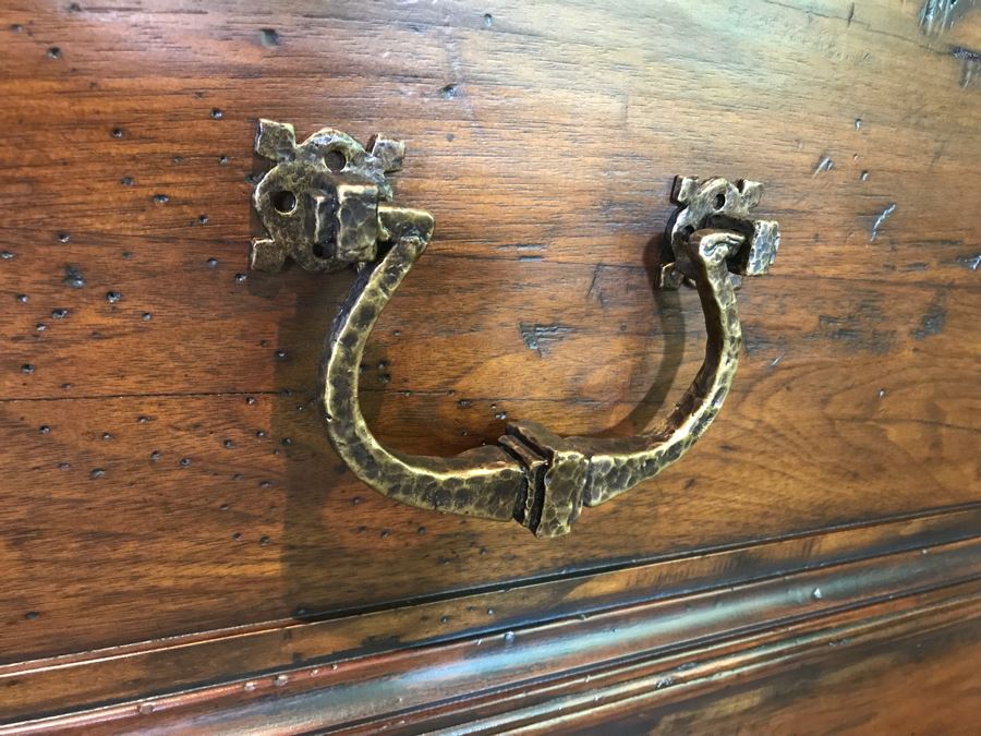 PAIR Of Century Furniture Marbella Collection Inlaid Top Dovetail Drawer 3-Drawer Chest Of Drawers Dresser Mahogany, Walnut And Maple With Solid Brass Handles 54W X 22D X 42H Retails $5,980 [Photo 8]