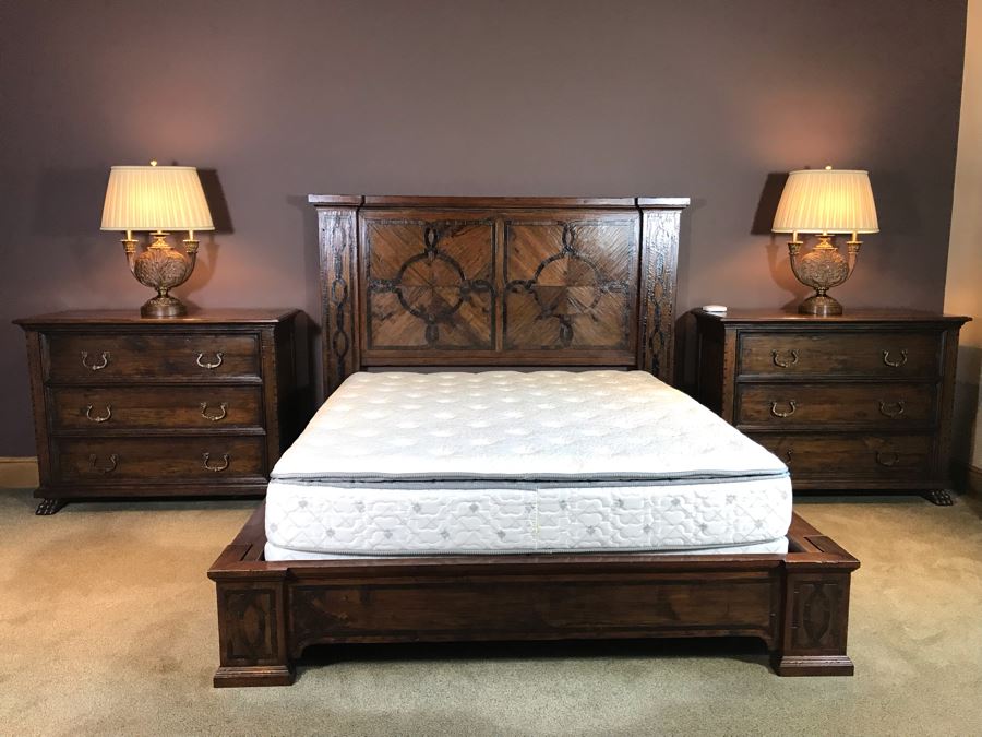 Pair Of Impressive Maitland-Smith Wooden Table Lamps 33H Retails $1,940 [Photo 2]