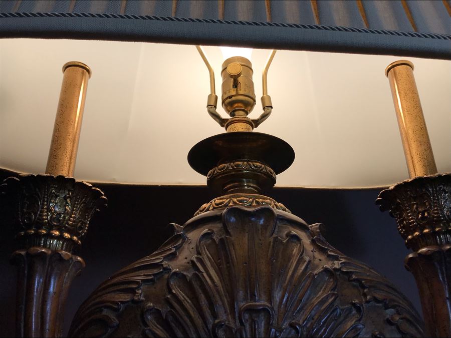 Pair Of Impressive Maitland-Smith Wooden Table Lamps 33H Retails $1,940 [Photo 8]