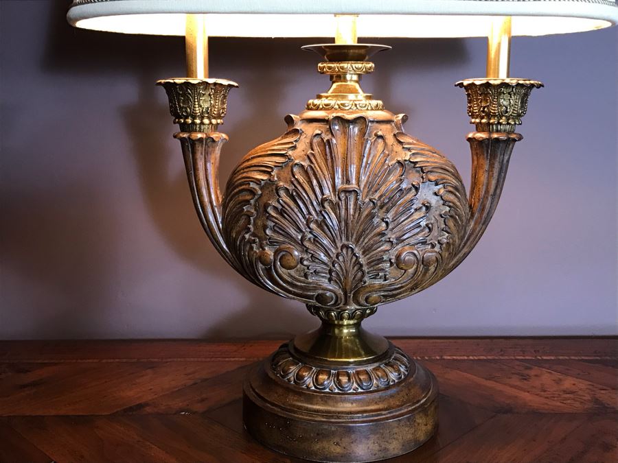Pair Of Impressive Maitland-Smith Wooden Table Lamps 33H Retails $1,940 [Photo 5]