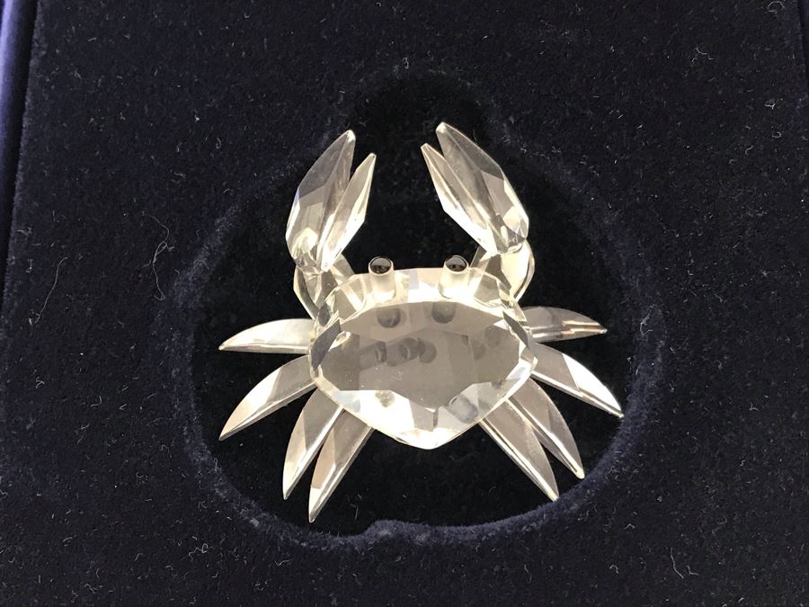 Swarovski Crystal Seashell, Crab And Starfish Figurines In Original Boxes [Photo 5]