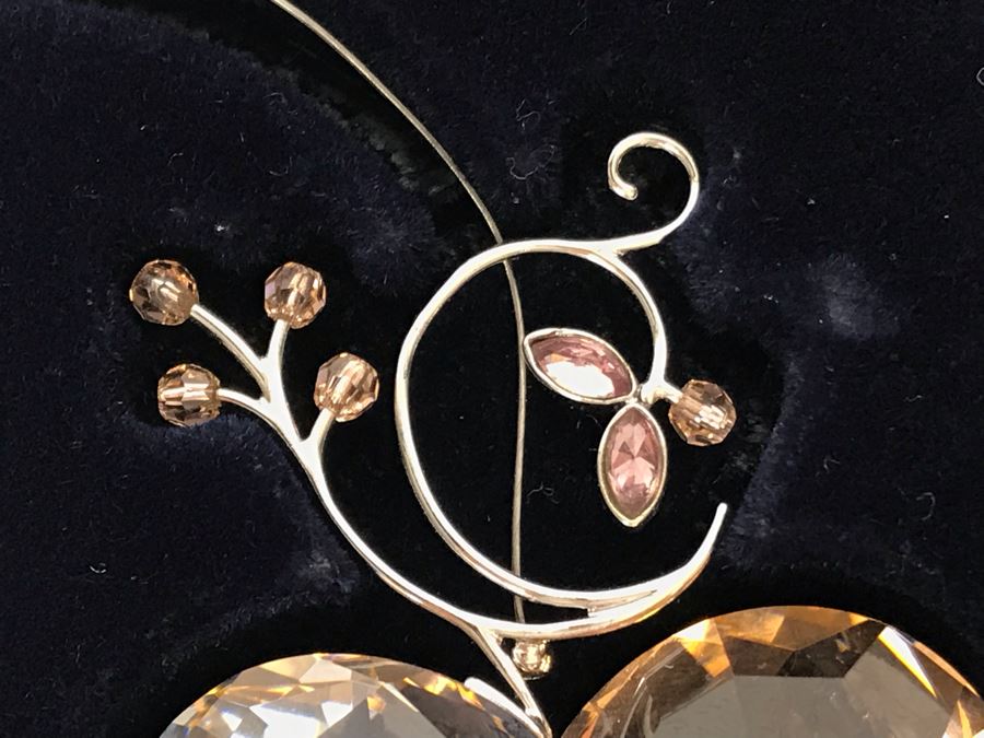 Swarovski Crystal SCS Green Bamboo Ornament With Original Box And Swarovski Crystal Heart With Original Box [Photo 9]