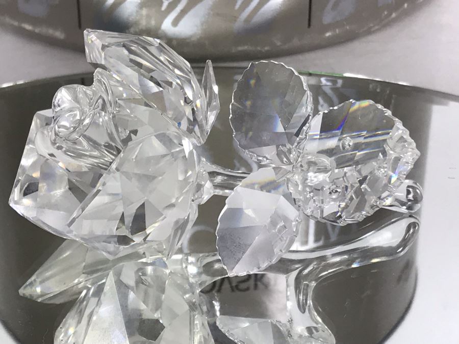 Swarovski Crystal Rose Figurine With Original Box [Photo 5]