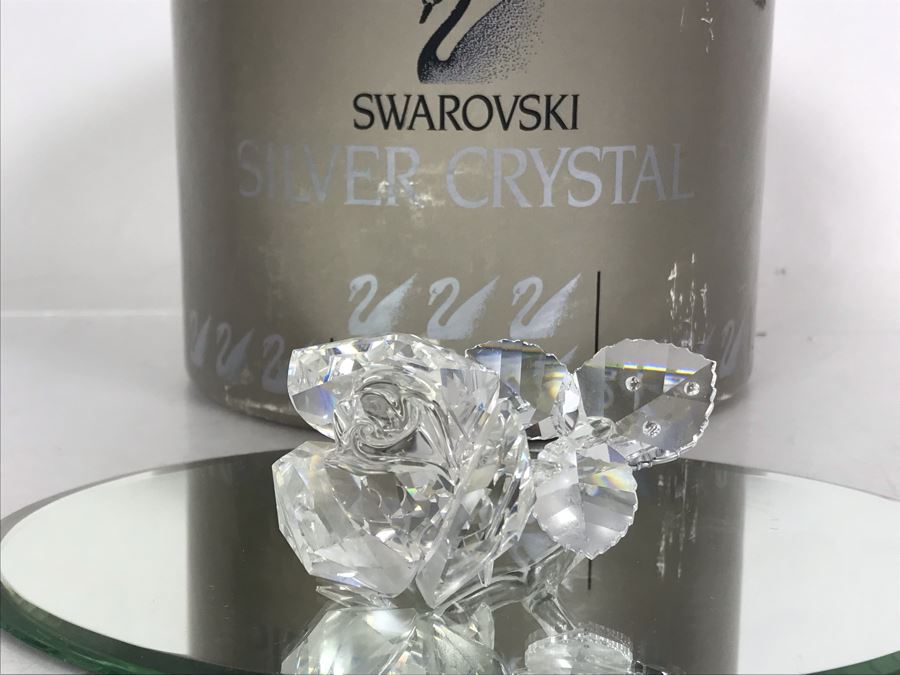 Swarovski Crystal Rose Figurine With Original Box [Photo 3]