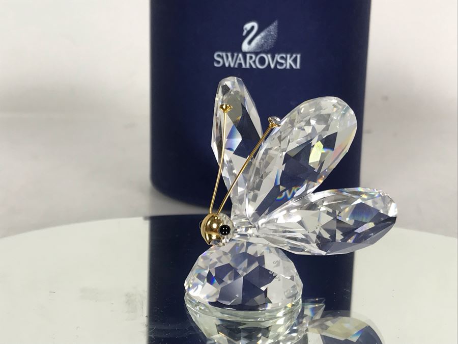 Swarovski Crystal Large Butterly Figurine 7639 With Original Box Retails $85 [Photo 4]