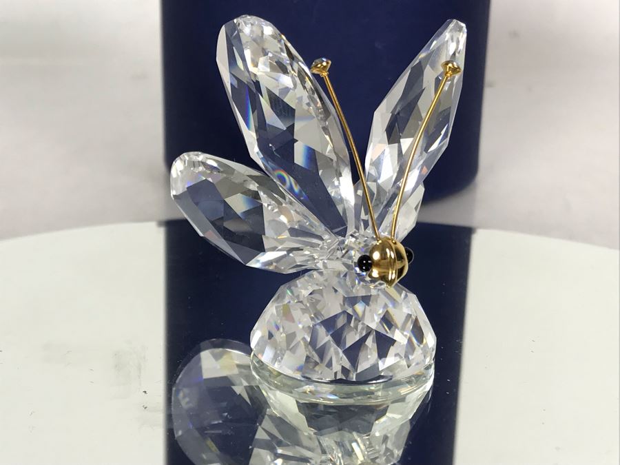 Swarovski Crystal Large Butterly Figurine 7639 With Original Box Retails $85 [Photo 5]