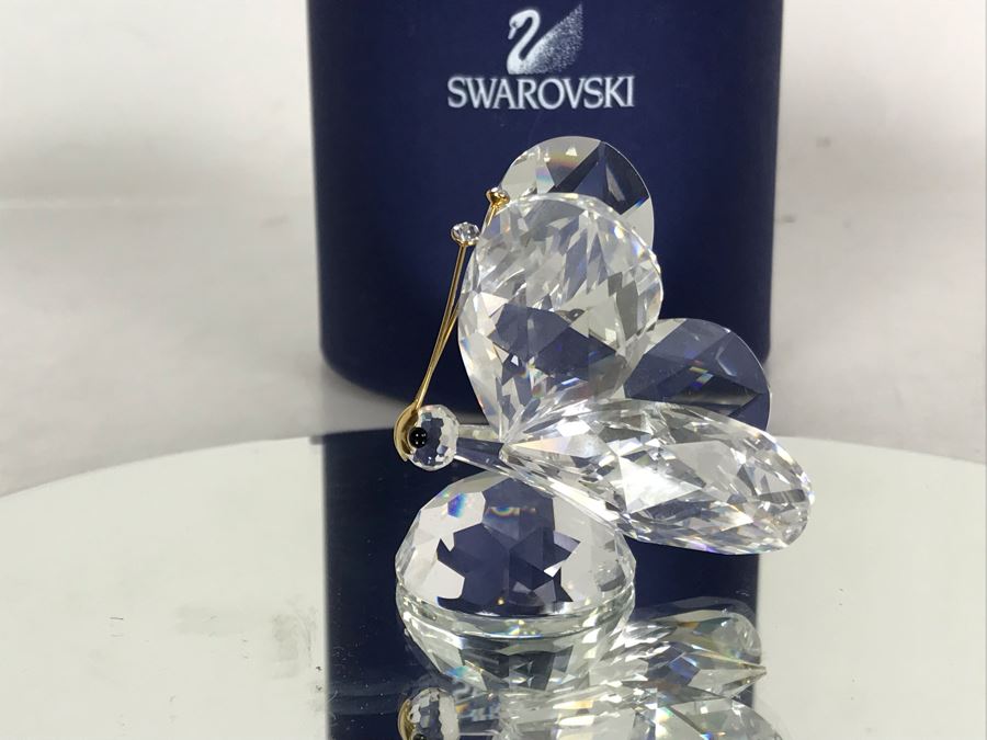 Swarovski Crystal Large Butterly Figurine 7639 With Original Box Retails $85 [Photo 3]