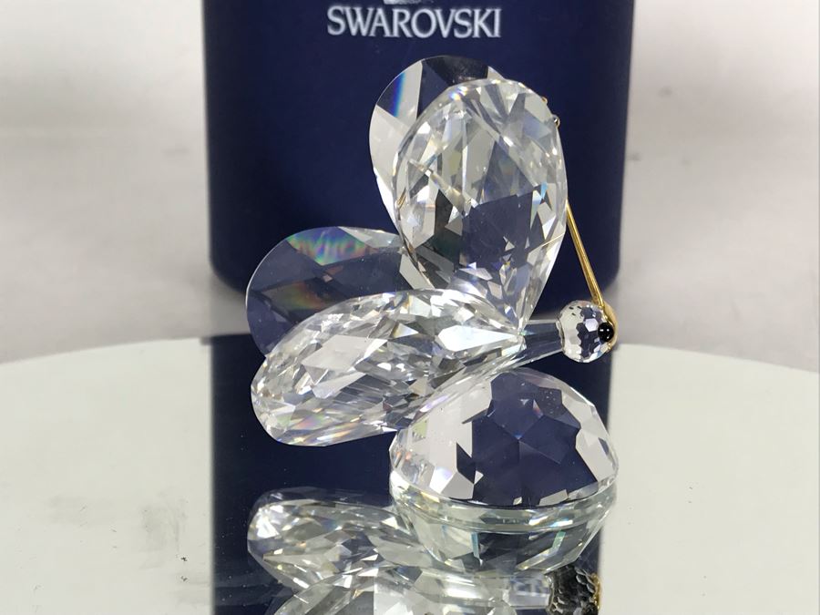 Swarovski Crystal Large Butterly Figurine 7639 With Original Box Retails $85 [Photo 6]