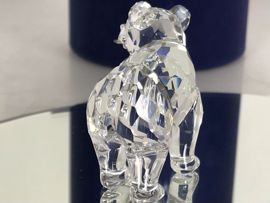 Swarovski Crystal Grizzly Bear Cub With Salmon Fish 2619 With Original Box [Photo 6]