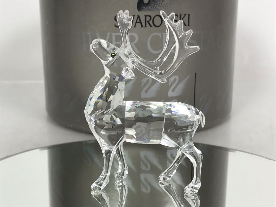 Swarovski Crystal Reindeer 7475 With Original Box Retails $185 [Photo 6]