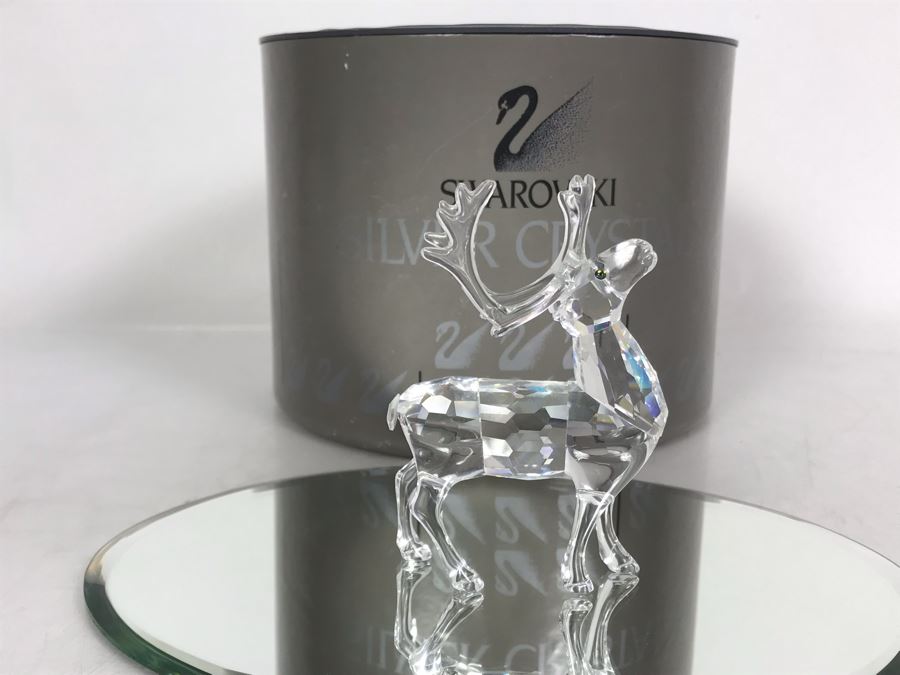 Swarovski Crystal Reindeer 7475 With Original Box Retails $185 [Photo 2]