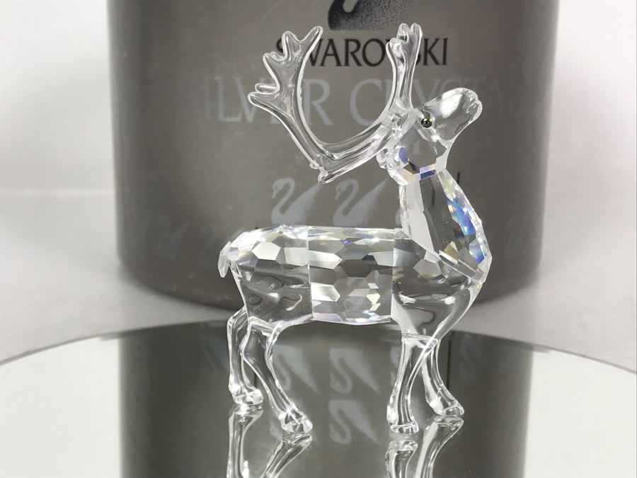 Swarovski Crystal Reindeer 7475 With Original Box Retails $185 [Photo 3]