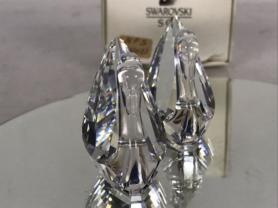 Pair Of Swarovski SCS (Swarovski Crystal Society) Crystal Swans - One With Original Box [Photo 7]