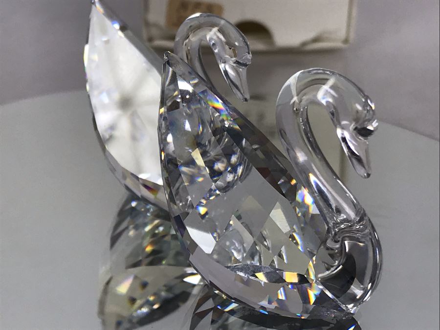 Pair Of Swarovski SCS (Swarovski Crystal Society) Crystal Swans - One With Original Box [Photo 8]