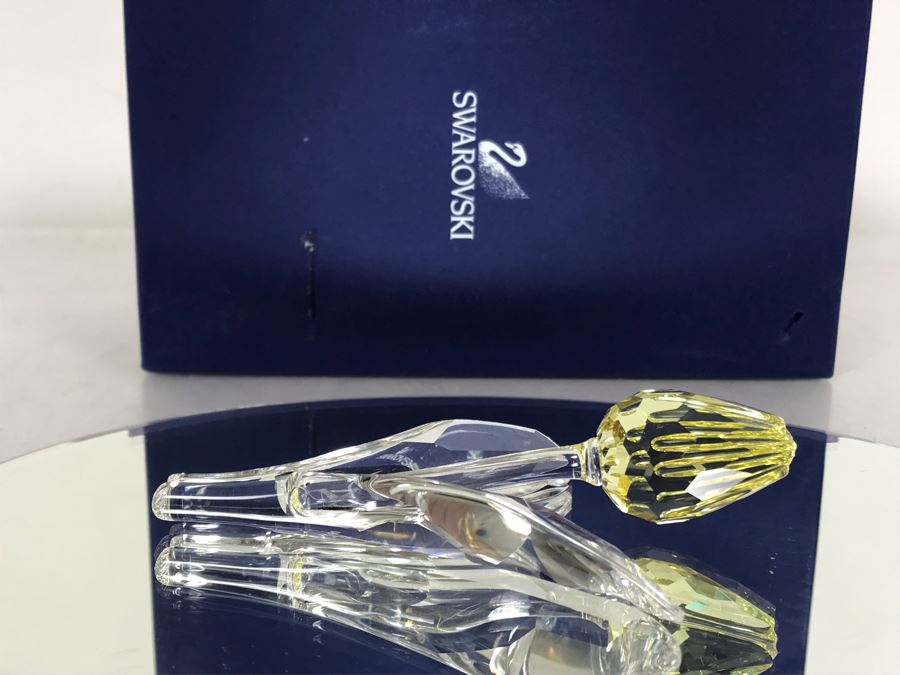 Swarovski Crystal Yellow Rose With Original Box [Photo 2]