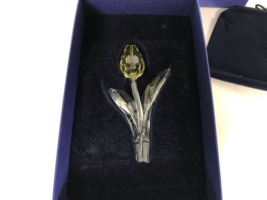 Swarovski Crystal Yellow Rose With Original Box [Photo 9]