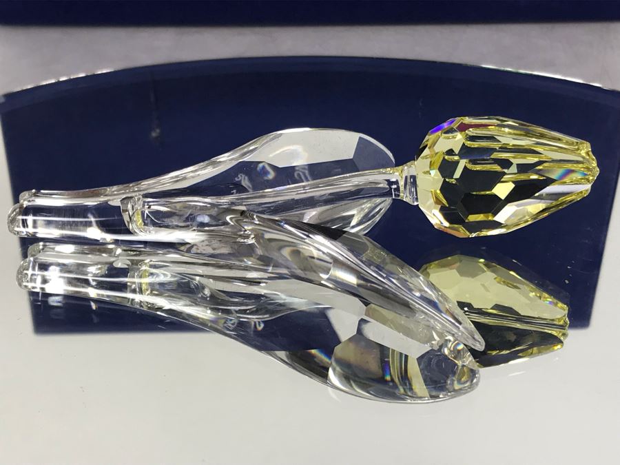 Swarovski Crystal Yellow Rose With Original Box [Photo 3]