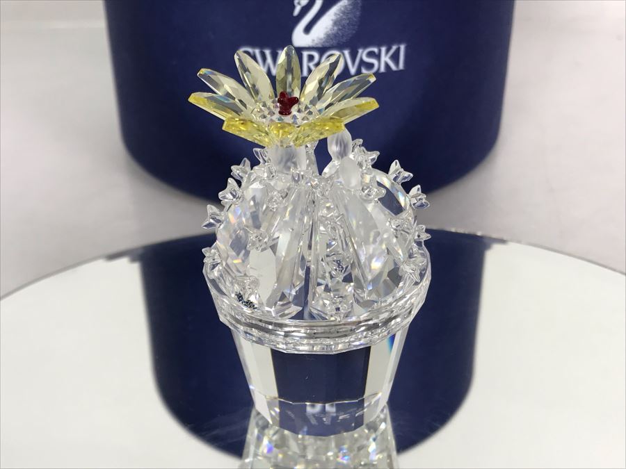Swarovski Crystal Flowering Cactus With Original Box Retails $155 [Photo 1]