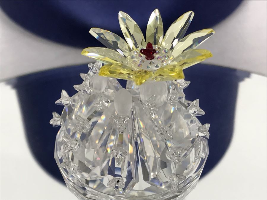 Swarovski Crystal Flowering Cactus With Original Box Retails $155