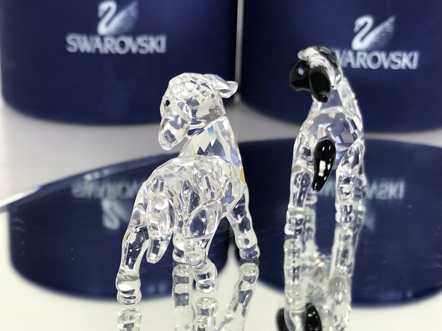 Swarovski Crystal Little Blackhead Lamb And Little Lamb With Original Boxes [Photo 7]