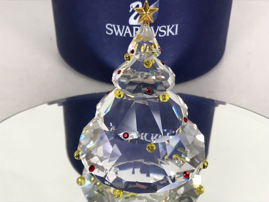 Swarovski Crystal Christmas Tree Figurine With Original Box [Photo 6]