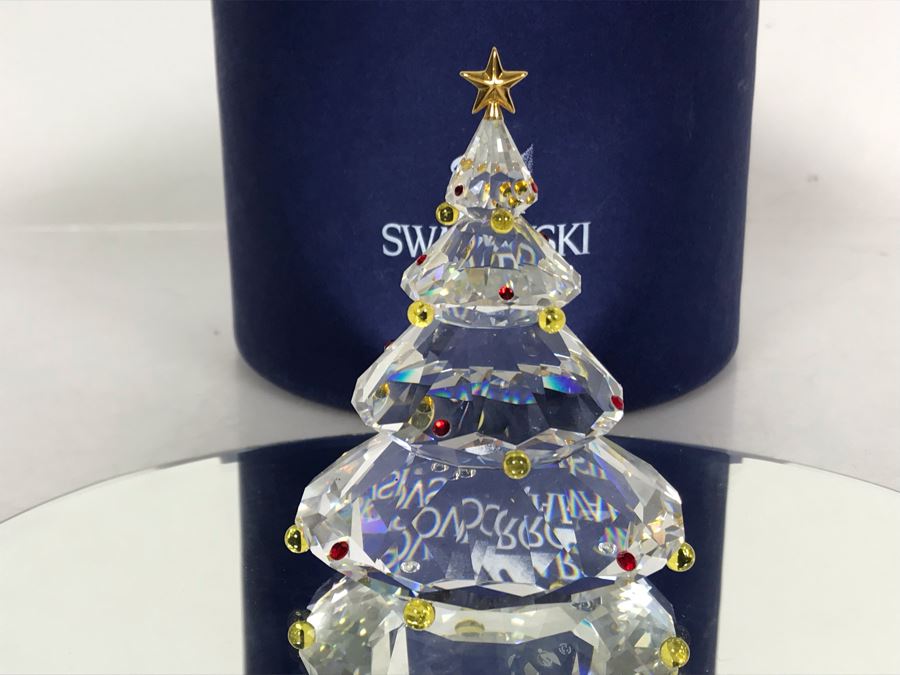 Swarovski Crystal Christmas Tree Figurine With Original Box [Photo 2]