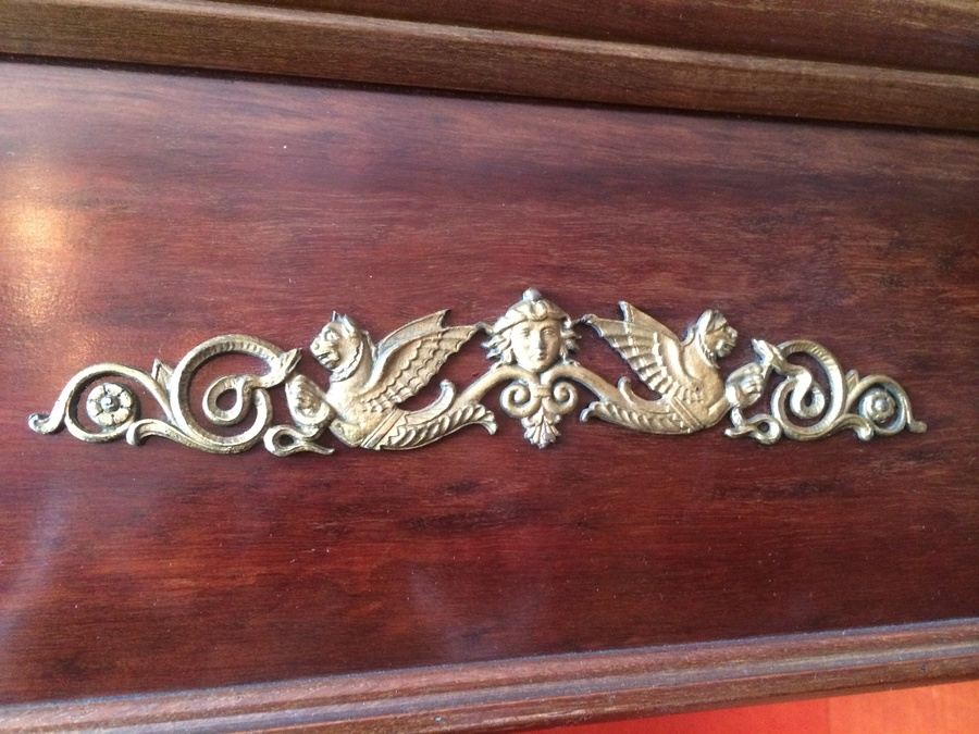 French Armoire Cabinet with Beveled Mirror and Drawer [Photo 10]