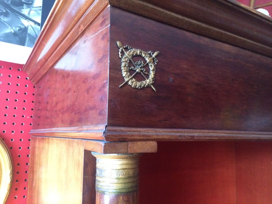 French Armoire Cabinet with Beveled Mirror and Drawer [Photo 11]