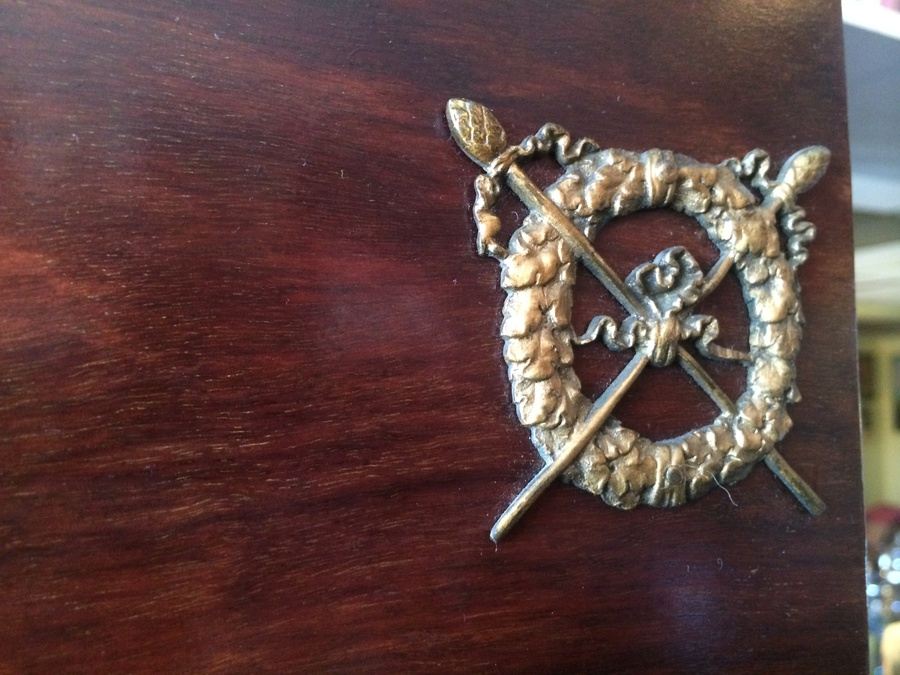 French Armoire Cabinet with Beveled Mirror and Drawer [Photo 14]