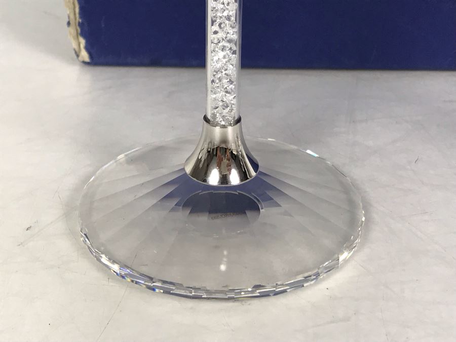 Steven Weinberg For Swarovski Crystal Crystalline Toasting Flutes Champagne Stemware Glasses With Original Box Retails $399 [Photo 8]